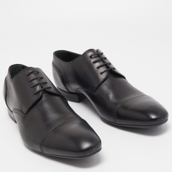 Louis Vuitton Black Leather Lace Up Derby Size 42.5