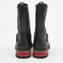 مملوكة مسبقًا Louis Vuitton Black Infini Empreinte Leather Midcalf Length Boots Size 43