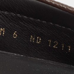 Louis Vuitton Black/Brown Monogram Canvas and Leather Slip On Loafers Size 40