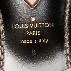 Pre Owned Louis Vuitton Black Leather Penny Slip On Loafers Size 42