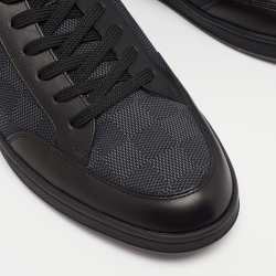 Pre Owned حذاء رياضي لوي فيت ون أوف شور جلد وقماش دامييه غرافايت أسود مقاس 40.5