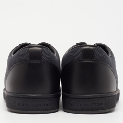 Pre Owned حذاء رياضي لوي فيتون أوف شور جلد وقماش دامييه غرافايت أسود مقاس 40.5