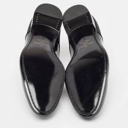 Pre Owned Louis Vuitton Black Petit Damier Fabric and Patent Leather Solferino Derby Size 41