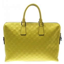 مملوكة مسبقًا  حافظة مستندات لوي فيتون بورت جلد إينفيني دامييه آسيد فيرت خضراء