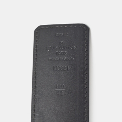 Louis Vuitton Black Monogram Canvas and Leather LV Initiales Reversible Belt 100CM