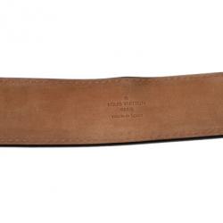 مملوكة مسبقًا Louis Vuitton Black Jeans Calf Leather Belt 95CM