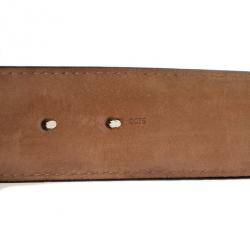 مملوكة مسبقًا Louis Vuitton Black Jeans Calf Leather Belt 95CM