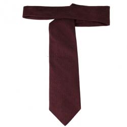Pre Owned Louis Vuitton Maroon Silk Tie