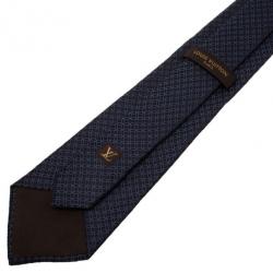 مملوكة مسبقًا Louis Vuitton Blue Printed Silk Tie