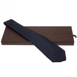 مملوكة مسبقًا Louis Vuitton Blue Printed Silk Tie
