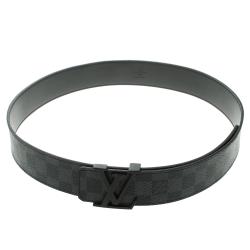 مملوكة مسبقًا Louis Vuitton Damier Graphite Canvas Initials Belt 95cm