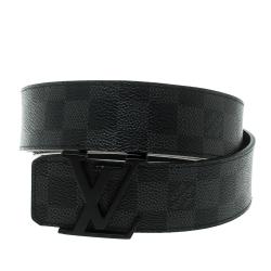 مملوكة مسبقًا Louis Vuitton Damier Graphite Canvas Initials Belt 95cm