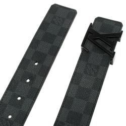 مملوكة مسبقًا Louis Vuitton Damier Graphite Canvas Initials Belt 95cm