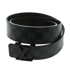 مملوكة مسبقًا Louis Vuitton Damier Graphite Canvas Initials Belt 95cm
