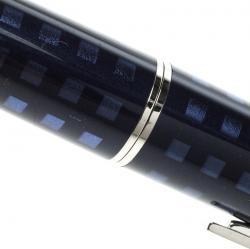 Pre Owned Louis Vuitton Jet Blue Lacquer Silver Tone Ballpoint Pen