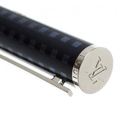 Pre Owned Louis Vuitton Jet Blue Lacquer Silver Tone Ballpoint Pen