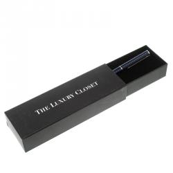 Pre Owned Louis Vuitton Jet Blue Lacquer Silver Tone Ballpoint Pen