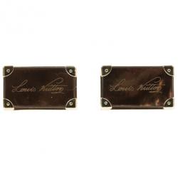 Louis Vuitton Brown Signature Cufflinks