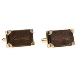 Louis Vuitton Brown Signature Cufflinks