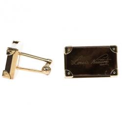 Louis Vuitton Brown Signature Cufflinks