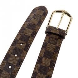 Pre Owned Louis Vuitton Damier Ebene Canvas San Tour Belt 95cm