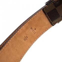 Pre Owned Louis Vuitton Damier Ebene Canvas San Tour Belt 95cm