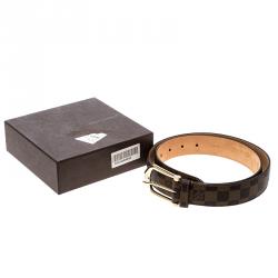 Pre Owned Louis Vuitton Damier Ebene Canvas San Tour Belt 95cm