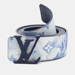 مملوكة مسبقًا Louis Vuitton LV Initiales 95 CM Reversible Buckle Belt Monogram Watercolor Canvas