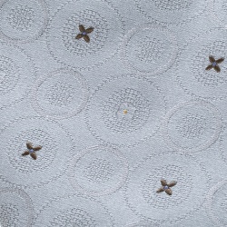 Pre Owned Louis Vuitton Grey Flower Dot Pattern Silk Jacquard Tie