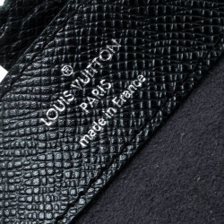 Pre Owned Louis Vuitton Black Taiga Leather 3 Watch Case  