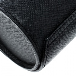 Pre Owned Louis Vuitton Black Taiga Leather 3 Watch Case  