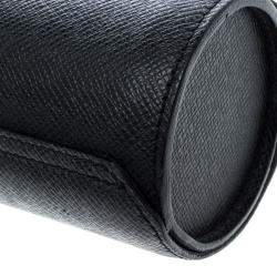 Pre Owned Louis Vuitton Black Taiga Leather 3 Watch Case  