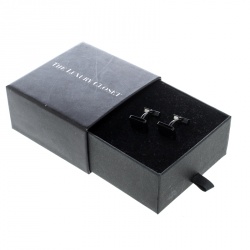 Louis Vuitton Champs Elysées Black Textured Cufflinks