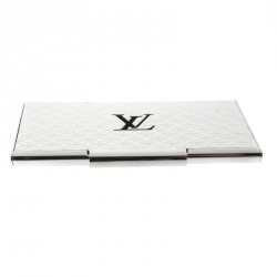 Pre Owned Louis Vuitton Champs-Elysées Laser Engraved Monogram Flower Card Holder