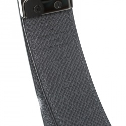 Pre Owned Louis Vuitton Black/Grey Taiga Leather Slender Reversible Belt 95cm