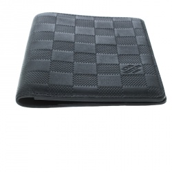 Pre Owned Louis Vuitton Black Damier Infini Leather Passport Cover 