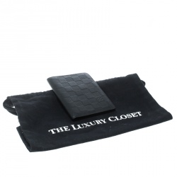 Pre Owned Louis Vuitton Black Damier Infini Leather Passport Cover 