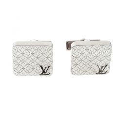 Louis Vuitton Palladium Finish Monogram Round Cufflinks Louis Vuitton | The  Luxury Closet