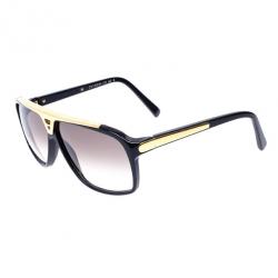 مملوكة مسبقًا Louis Vuitton Black and Gold Evidence Men Sunglasses