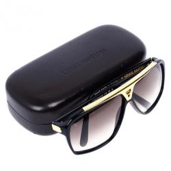 مملوكة مسبقًا Louis Vuitton Black and Gold Evidence Men Sunglasses