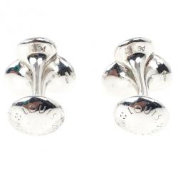 Louis Vuitton Silver Bouquet Cufflinks