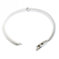 Louis Vuitton VVV Silver Tone Hinged Cuff Bracelet
