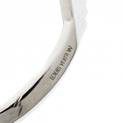 Louis Vuitton VVV Silver Tone Hinged Cuff Bracelet