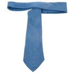 Pre Owned Louis Vuitton Blue Monogram Petit Damier Tie