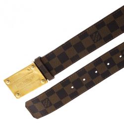 Pre Owned Louis Vuitton Damier Ebene Inventeur Belt