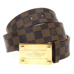 Pre Owned Louis Vuitton Damier Ebene Inventeur Belt