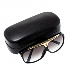 Pre Owned Louis Vuitton Black Gold/ Black Gradient Evidence Z0350E Wayfarer Sunglasses