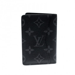 Pre Owned Louis Vuitton Monogram Eclipse Canvas Pocket Organizer