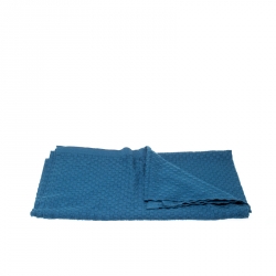Louis Vuitton Blue Checked Pattern Cotton & Cashmere Micro Damier Scarf