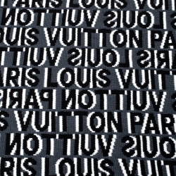 Louis Vuitton Black & Grey Wool Article de Voyage Wool Scarf